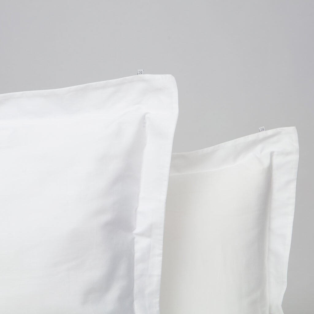 Cotton percale oxford edge pillowcase snow white 5