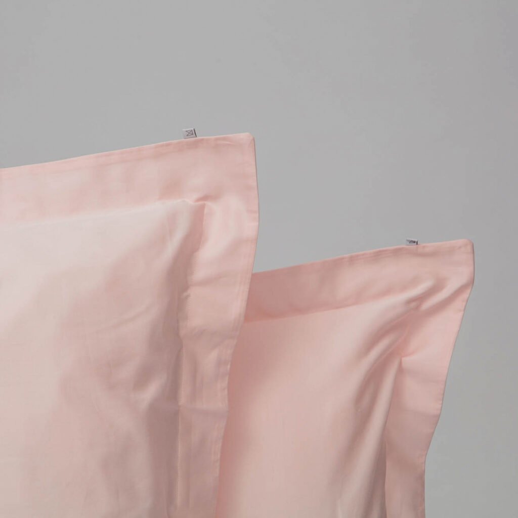 Cotton sateen oxford edge pillowcase soft pink 2