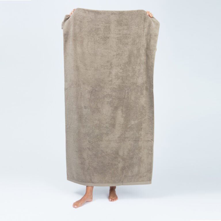 Luxury bath sheets taupe 1