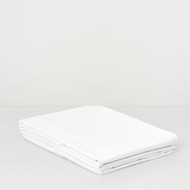 Cotton Percale Fitted Sheet Snow White 2