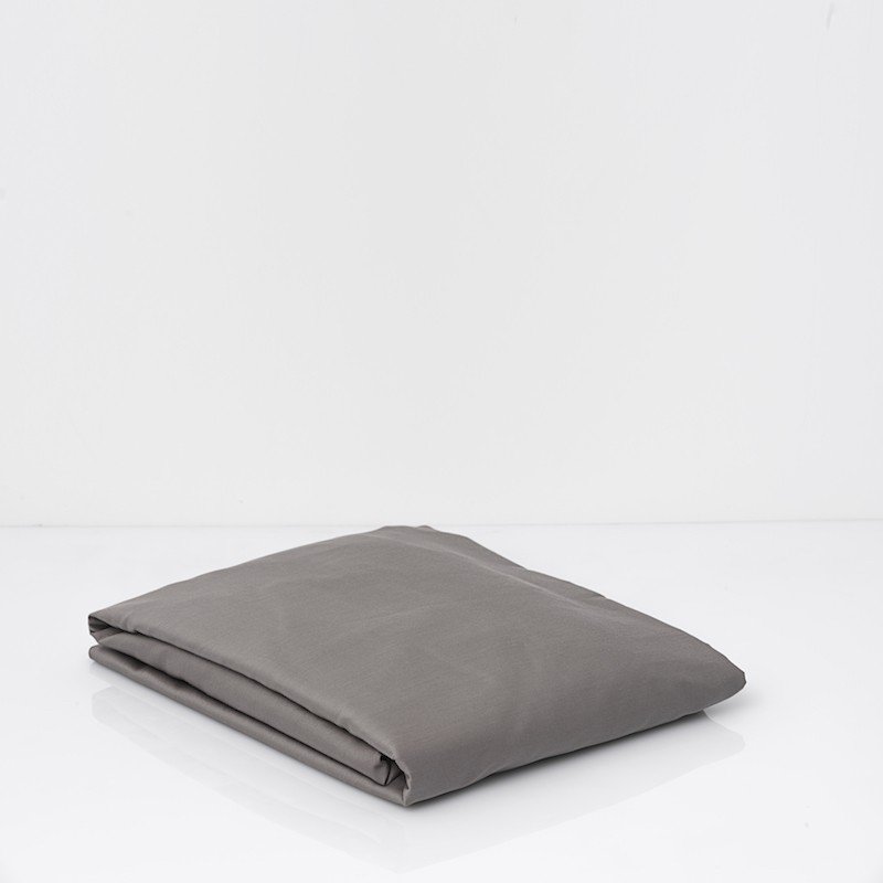 Cotton Sateen Fitted Sheet Stone Grey 2