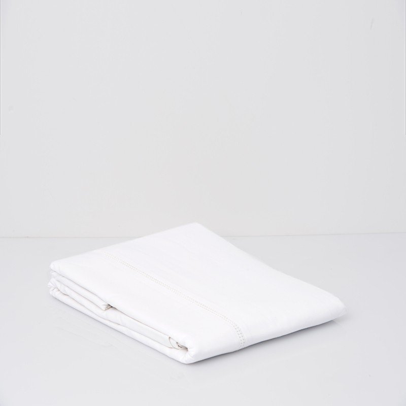 Cotton Sateen Flat Sheet Snow White 8