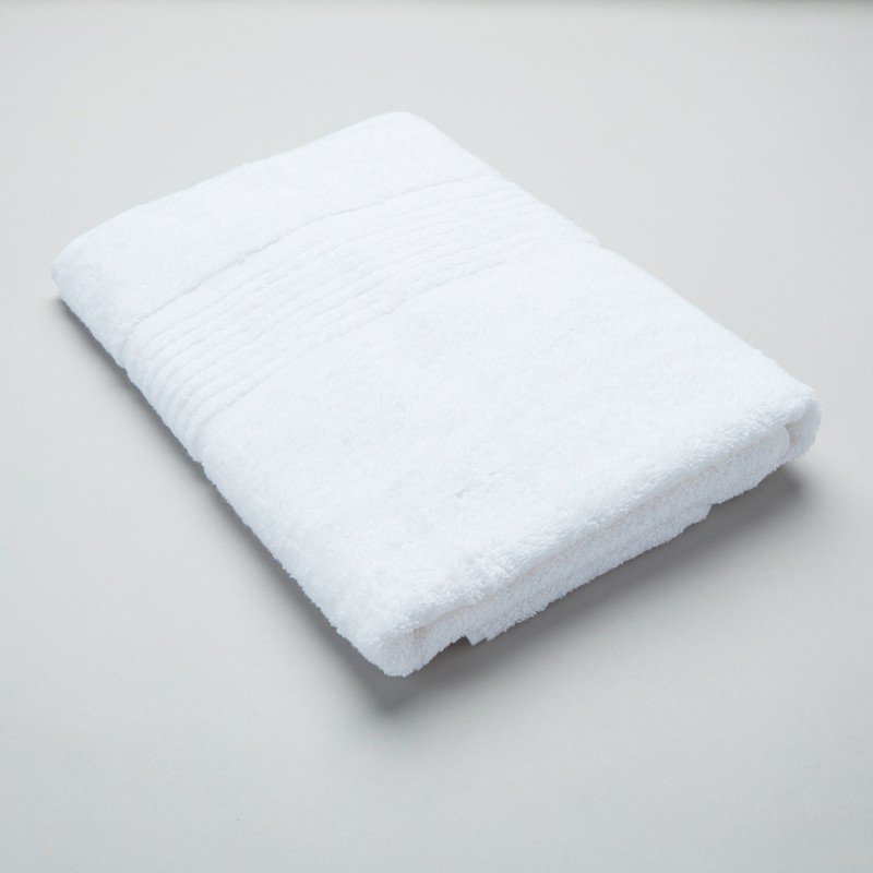 Stripe Cam Border Towel Snow White 2